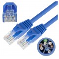 Patchcord UTP kat.6 kabel sieciowy LAN 2x RJ45 linka niebieski 5m NEKU