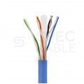 Patchcord UTP kat.6 kabel sieciowy LAN 2x RJ45 linka niebieski 5m NEKU