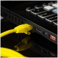 Patchcord UTP kat.6 kabel sieciowy LAN 2x RJ45 linka PVC żółty 0,5m NEKU