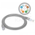 Patchcord UTP kat.6 kabel sieciowy LAN 2x RJ45 linka szary 0,25m Alantec