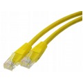 Patchcord UTP kat.6 kabel sieciowy LAN 2x RJ45 linka żółty 0,25m