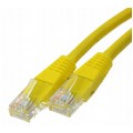 Patchcord UTP kat.6 kabel sieciowy LAN 2x RJ45 linka żółty 0,5m