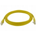 Patchcord UTP kat.6 kabel sieciowy LAN 2x RJ45 linka żółty 3m