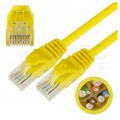 Patchcord UTP kat.6 kabel sieciowy LAN 2x RJ45 linka żółty 3m NEKU