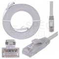 Patchcord UTP kat.6 kabel sieciowy LAN 2x RJ45 płaski linka szary 0,5m NEKU