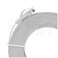 Patchcord UTP kat.6 kabel sieciowy LAN 2x RJ45 płaski linka szary 0,5m NEKU