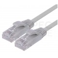 Patchcord UTP kat.6 kabel sieciowy LAN 2x RJ45 płaski linka szary 10m NEKU