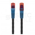 Patchcord zewnętrzny drut UTP kat.6 podwójna powłoka PVC+PE czarny 10m Goobay
