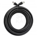 Patchcord zewnętrzny linka UTP kat.6 podwójna powłoka PVC+PE 10m czarny NEKU