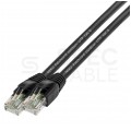 Patchcord zewnętrzny linka UTP kat.6 podwójna powłoka PVC+PE 50m czarny NEKU