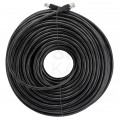 Patchcord zewnętrzny linka UTP kat.6 podwójna powłoka PVC+PE 50m czarny NEKU