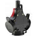 PCE Rozgałęźnik gumowy na kabel 3 gniazda [2P+Z] 250V 16A czarno-czerwony IP44 PCE