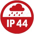 PCE Rozgałęźnik gumowy na kabel 3 gniazda [2P+Z] 250V 16A czarno-czerwony IP44 PCE