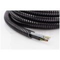 Peszel ochronny metalowy Anaconda Multitite roz.25 rura karbowana elastyczna FCE-PU-V0 w powłoce PUR LSOH 1250N UV IP67 czarny 25m