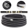 Peszel ochronny metalowy Anaconda Multitite roz.25 rura karbowana elastyczna FCE-PU-V0 w powłoce PUR LSOH 1250N UV IP67 czarny 25m