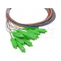 Pigtail światłowodowy FO SM SC/APC 9/125 Easy Strip 3m Zestaw 12 sztuk kolorowe TELCOLINE