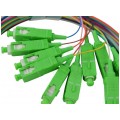 Pigtail światłowodowy FO SM SC/APC 9/125 Easy Strip 3m Zestaw 12 sztuk kolorowe TELCOLINE