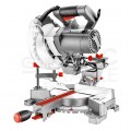 Piła, pilarka ukosowa sieciowa 230V 1400W z funkcją posuwu, tarcza 185x16mm w zestawie z akcesoriami GRAPHITE 59G800