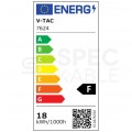 Plafon kwadratowy natynkowy LED 18W 1800lm 3000K IP44 biały barwa WW biała ciepła V-TAC VT-8618W-SQ