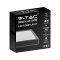 Plafon kwadratowy natynkowy LED 18W 1800lm 4000K IP44 biała barwa neutralna NW czarny V-TAC VT-8618B-SQ