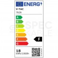 Plafon kwadratowy natynkowy LED 18W 1800lm 6500K IP44 biały barwa CW biała zimna V-TAC VT-8618W-SQ