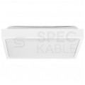 Plafon kwadratowy natynkowy LED 18W 1800lm 6500K IP44 biały barwa CW biała zimna V-TAC VT-8618W-SQ