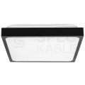 Plafon kwadratowy natynkowy LED 30W 3000lm 4000K IP44 czarny barwa NW biała neutralna z mikrofalowym czujnikiem ruchu V-TAC VT-8630SB-SQ
