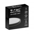 Plafon okrągły natynkowy LED 18W 1800lm 4000K IP44 biała barwa neutralna NW czarny V-TAC VT-8618B-RD