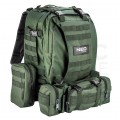 Plecak survivalowy, taktyczny 40l + dodatkowe torby 4w1 600D ciemna zieleń NEO 84-326