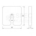 Podkładki dystansowe DW-15 do wyrównania nierówności 50x50x15mm białe KLIMAS 50szt