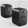 Podróżny adapter zasilania z ładowarką 2x USB (5V / 2,4A) + USB typ-C Quick Charge 3.0 Power Delivery 18W (9V / 2A) [12V / 1,5A]