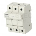 Podstawa bezpiecznikowa 25A 3-biegunowa 3P (1000V DC) 3-modułowa na wkładki 10x38mm ONESTO