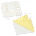 Podstawki montażowe samoprzylepne MOPS 20x20mm białe 100szt. do opasek zaciskowych DANTOM