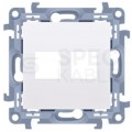Pokrywa gniazd Keystone podwójna SIMON 10 na 2 gniazda komputerowe LAN RJ45 biała Kontakt Simon CKP2.01/11