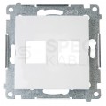 Pokrywa gniazd Keystone podwójna SIMON 54 na 2 gniazda komputerowe LAN RJ45 biała Kontakt Simon DKP2.01/11