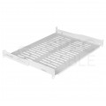 Półka regulowana do szafy RACK 19" 1U 350mm (450mm) szara NEKU