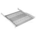 Półka regulowana do szafy RACK 19" 1U 350mm (450mm) szara NEKU