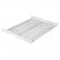 Półka regulowana do szafy RACK 19" 1U 350mm (450mm) szara NEKU