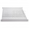 Półka regulowana do szafy RACK 19" 1U 500-900mm serwerowa szara BKT