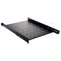 Półka regulowana do szafy RACK 19" 1U 550mm czarna