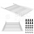 Półka regulowana do szafy RACK 19" 1U 650mm (750mm) szara NEKU