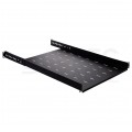 Półka regulowana do szafy RACK 19" 1U 650mm czarna