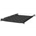 Półka regulowana do szafy RACK 19" 1U 650mm czarna seria B