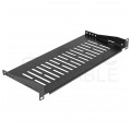 Półka stała do szafy RACK 19" 1U 200mm czarna NEKU