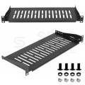 Półka stała do szafy RACK 19" 1U 200mm czarna NEKU