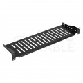 Półka stała do szafy RACK 19" 1U 200mm czarna NEKU