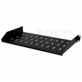 Półka stała do szafy RACK 19" 1U 250mm czarna Polska Szafa Rack