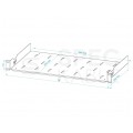 Półka stała do szafy RACK 19" 1U 250mm szara