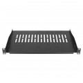 Półka stała do szafy RACK 19" 1U 300mm czarna NEKU