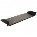Półka stała do szafy RACK 19" 2U 220mm czarna